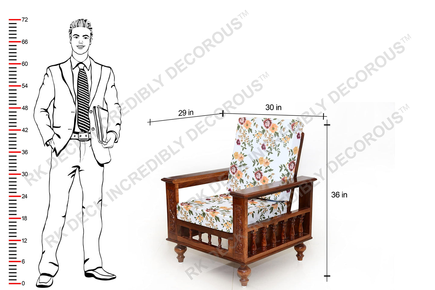 RK DECK Solid Sheesham wood Stylish and comfortable sofa set for home