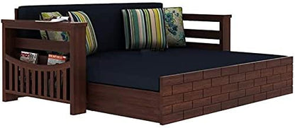 RK WOOD Solid Sheesham Teak Wood 3 Seater Wooden Sofa Cums Bed for