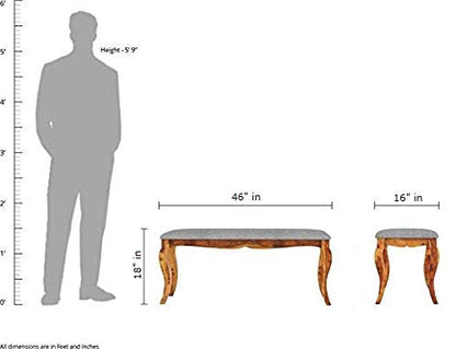 RK Wood Sheesham Wood Dining Table Set 6 Seater - NEEDS REVIEW