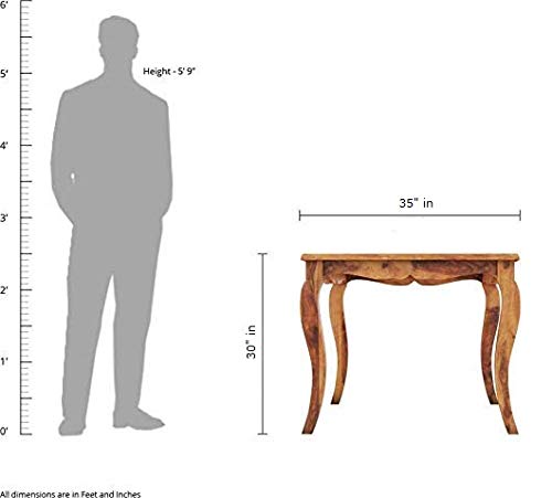 RK Wood Sheesham Wood Dining Table Set 6 Seater - NEEDS REVIEW