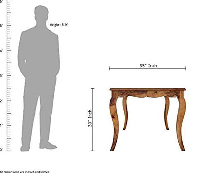 RK Wood Sheesham Wood Dining Table Set - Brown Finish 6 Seater