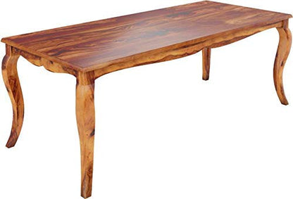 RK Wood Sheesham Wood Dining Table Set - Brown Finish 6 Seater