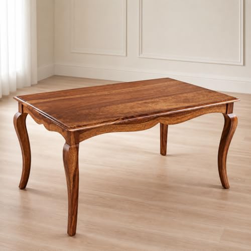 RK Wood Sheesham Wood Dining Table Set - Vintage Brown Finish