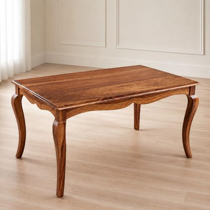 RK Wood Sheesham Wood Dining Table Set - Vintage Brown Finish