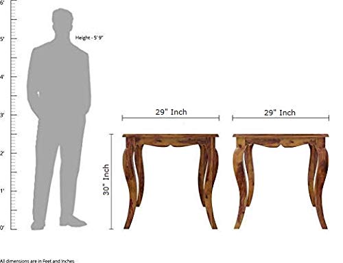 RK Wood Sheesham Wood Dining Table with 2 Chairs - Provincial Teak