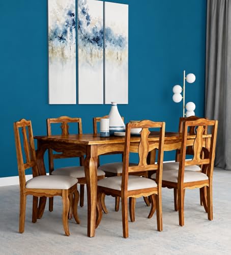 RK Wood Sheesham Wood Dining Table Set - Vintage Brown Finish