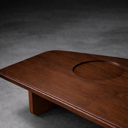 RK Deck Solid Sheesham Wood Coffee Table with Built-in Tray