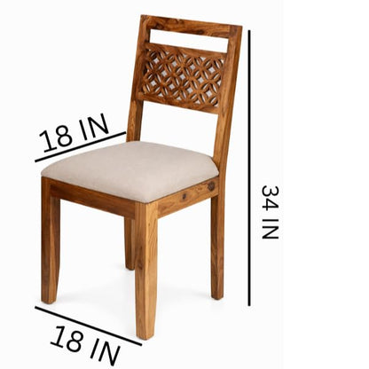RK Wood Solid Sheesham Wood 6 Seater Dining Table Set with Cushioned