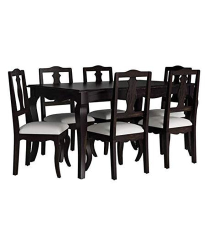RK Wood Sheesham Wood Dining Table Set - Brown Finish 6 Seater