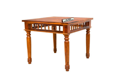 RK WOOD Solid Sheesham Wood 4 Seater Dining Table Set for Home | Honey