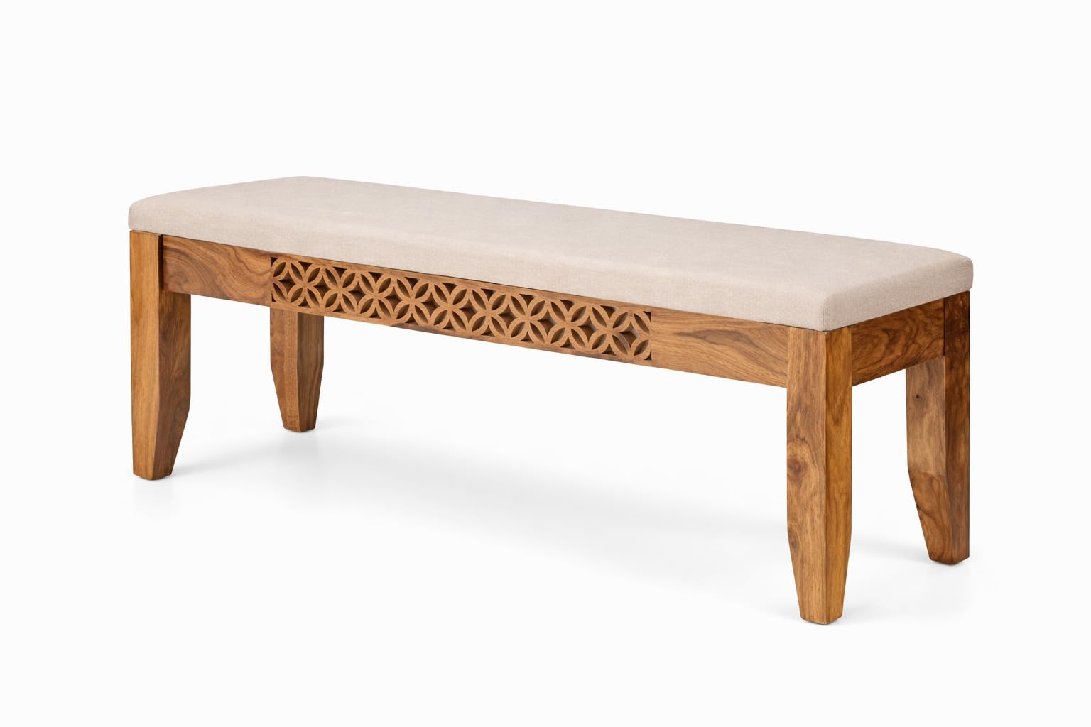 RK Wood Solid Sheesham Wood 6 Seater Dining Table Set with Cushioned