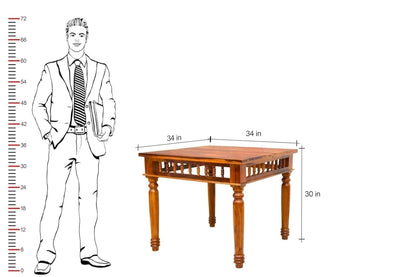 RK Wood Solid Sheesam Wood 4 Seater Dining Table Set | Dinning Table