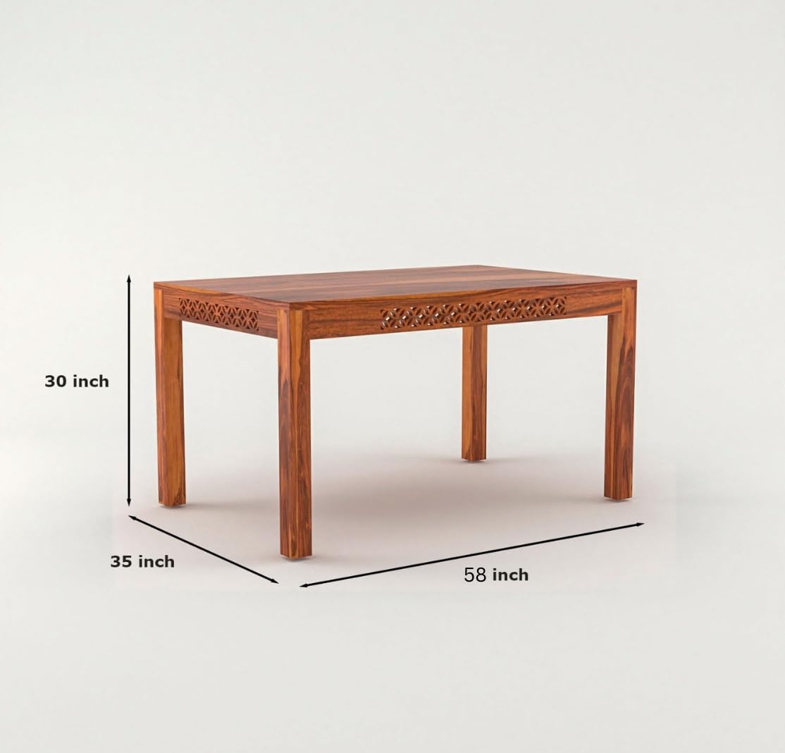 RK WOOD Sheesham Dining Table Set 6 Seater Solid Wooden Furniture with