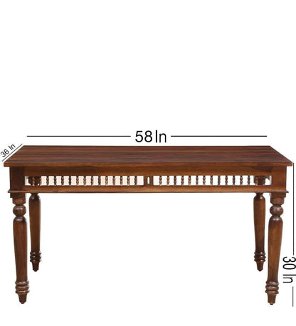 RK Wood Solid Sheesham Wood Traditional 6 Seater Dining Table Set for