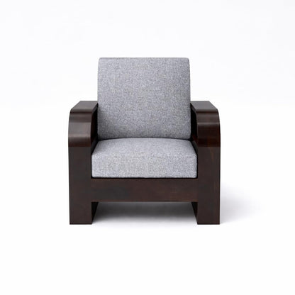 RK DECK Sheesham Wood 5 Seater Sofa Set (3+1+1) with Cushions &