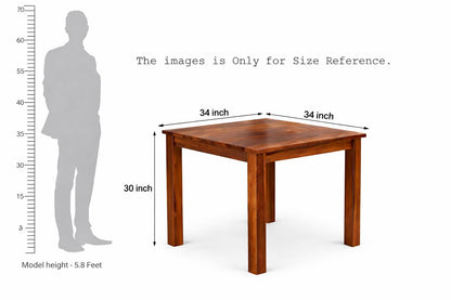 RK WOOD Sheesham Wood Dining Table with 4 Chair | 4 Seater Brown