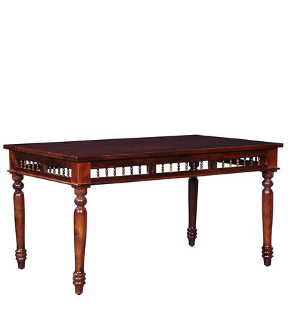 RK WOOD Solid Wood 6 Seater Dining Table Set with 4 Chairs & 1 Bench |