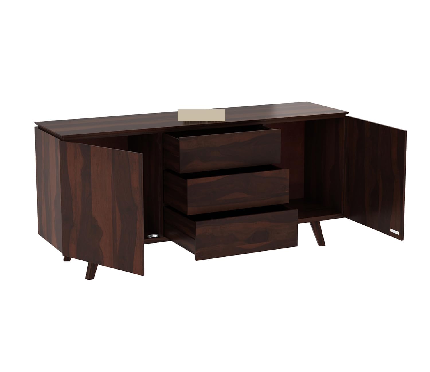 RK Wood Solid Sheesham Wood Sideboard Cabinet Wooden Storage Buffet