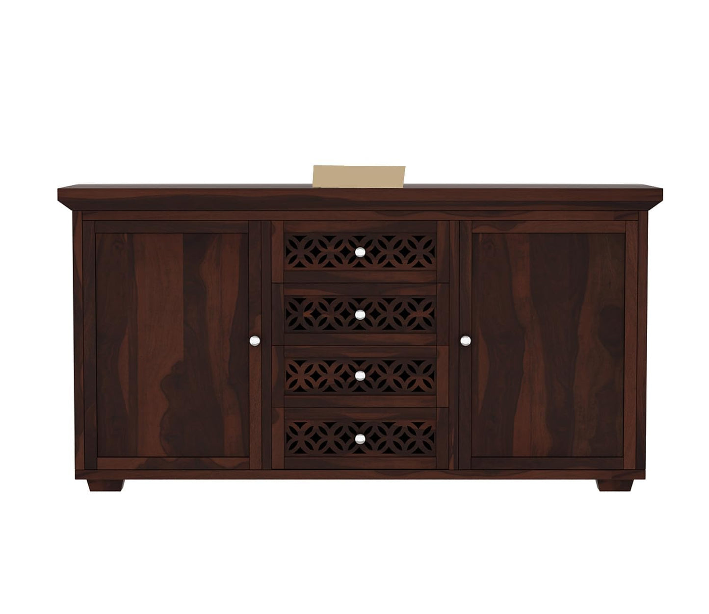 RK Wood Solid Sheesham Wood Sideboard Cabinet Wooden Storage Unit 4