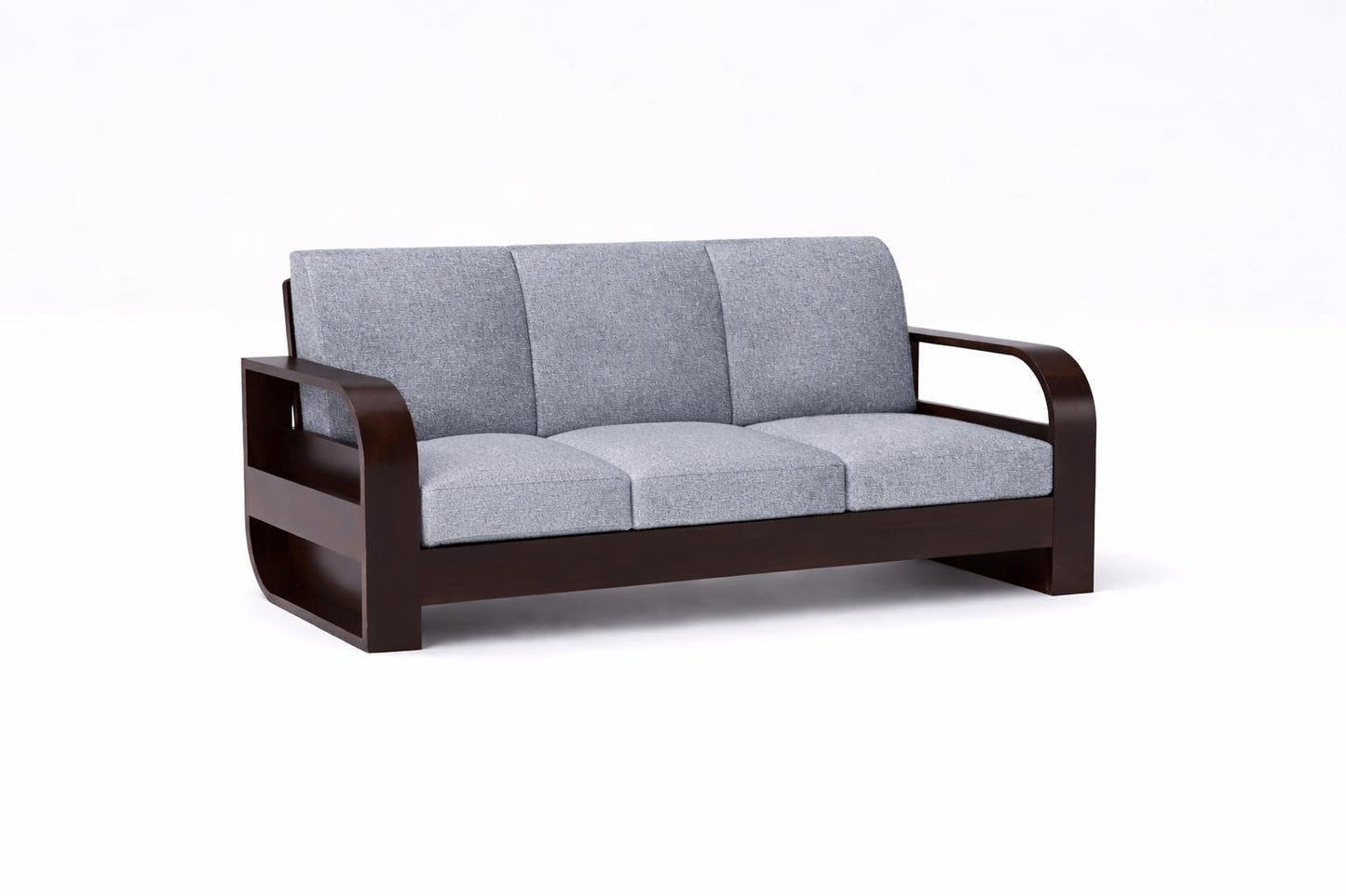 RK DECK Sheesham Wood 5 Seater Sofa Set (3+1+1) with Cushions &