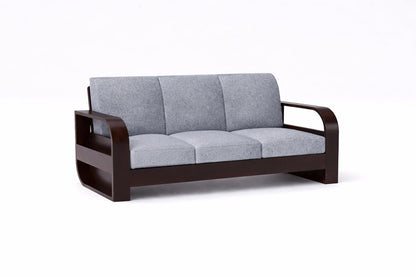 RK DECK Sheesham Wood 5 Seater Sofa Set (3+1+1) with Cushions &