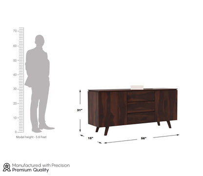 RK Wood Solid Sheesham Wood Sideboard Cabinet Wooden Storage Buffet