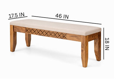 RK Wood Solid Sheesham Wood 6 Seater Dining Table Set with Cushioned