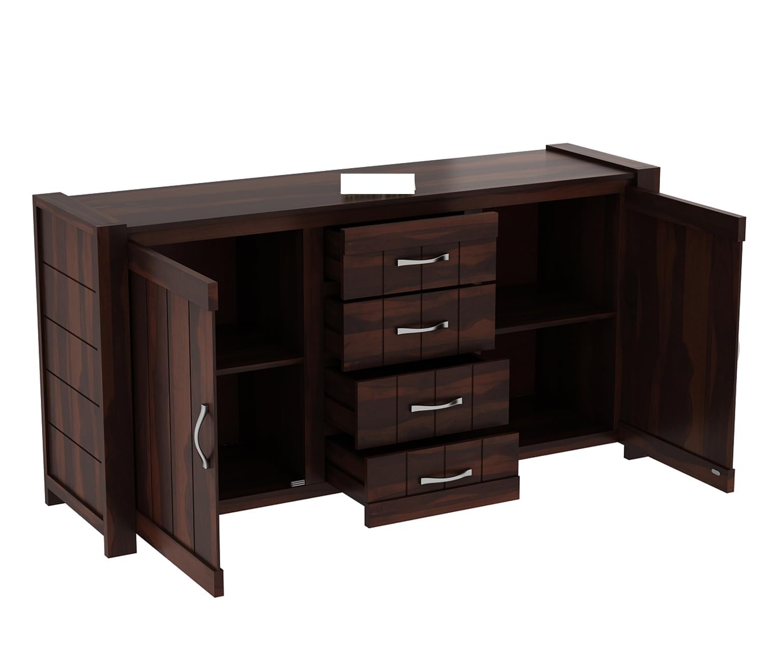 RK Wood Solid Sheesham Wood Sideboard Cabinet Wooden Storage Buffet