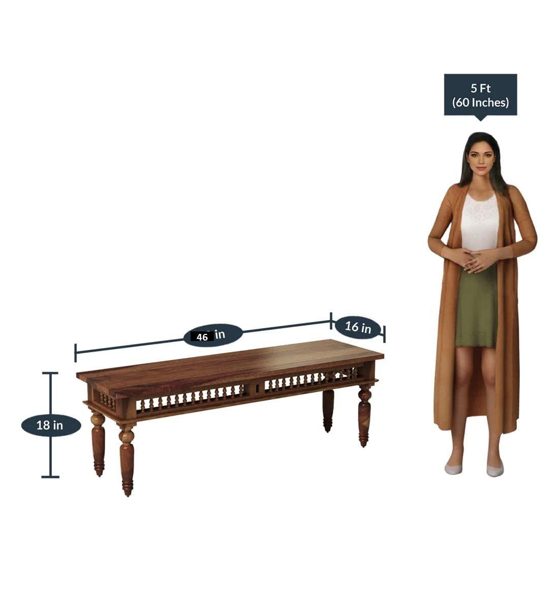RK Wood Solid Sheesham Wood 6 Seater Dining Table Set with Chairs &