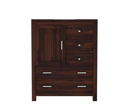 RK Deck Solid Sheesham Wood Sideboard Cabinet with Drawers & Door