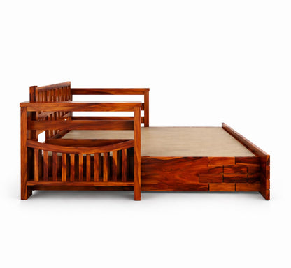 RK Wood Solid Sheesham Wood 3 Seater Sofa Cum Bed for Home Furniture,