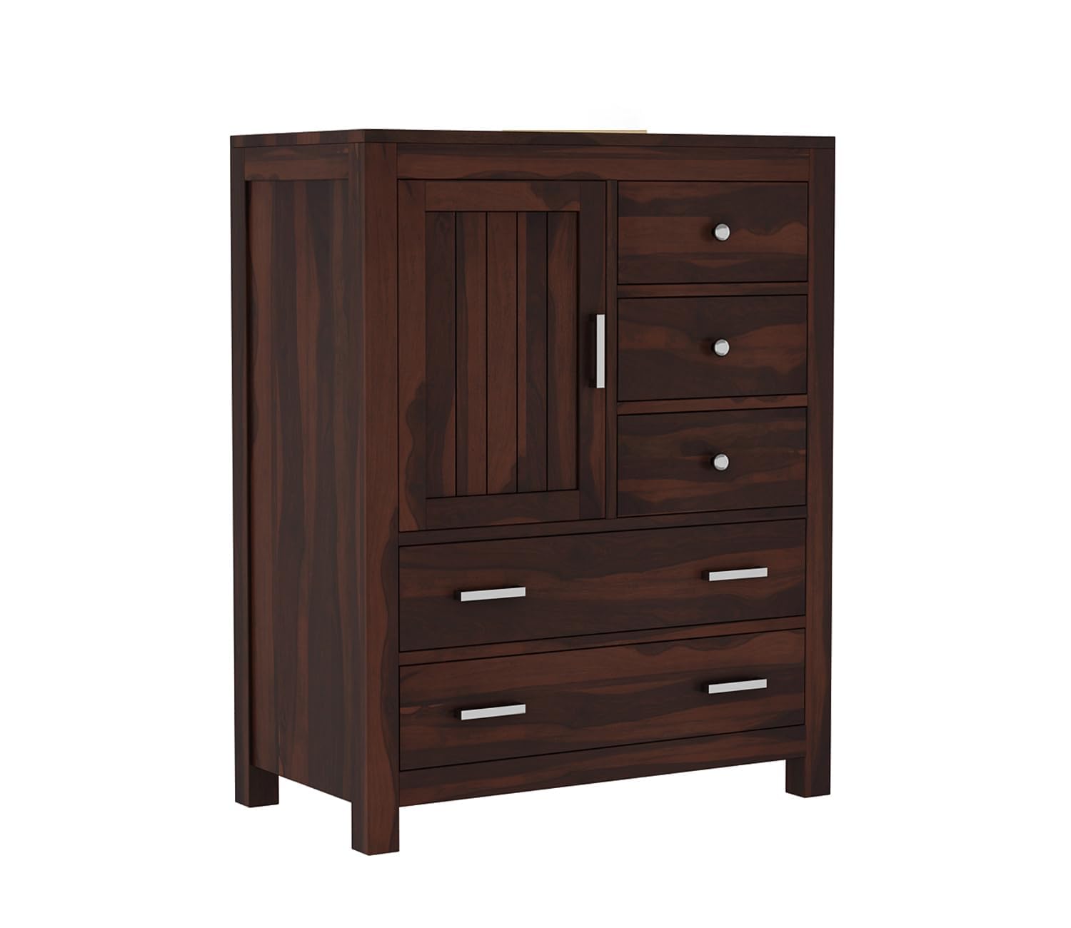 RK Deck Solid Sheesham Wood Sideboard Cabinet with Drawers & Door