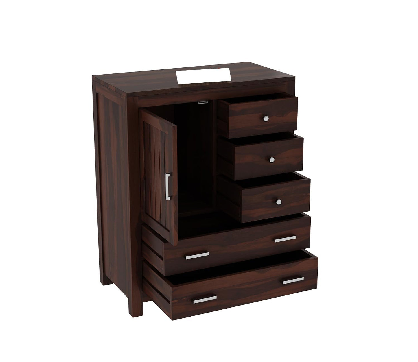 RK Deck Solid Sheesham Wood Sideboard Cabinet with Drawers & Door