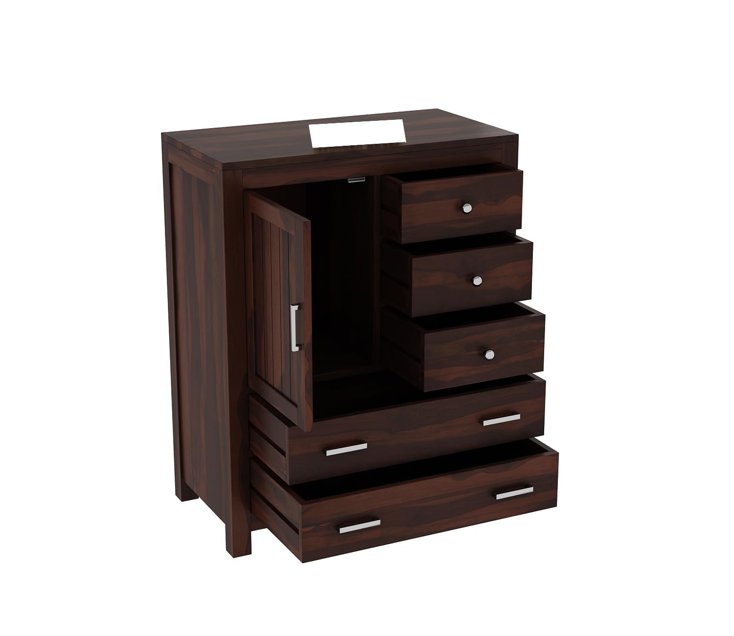 RK Deck Solid Sheesham Wood Sideboard Cabinet with Drawers & Door