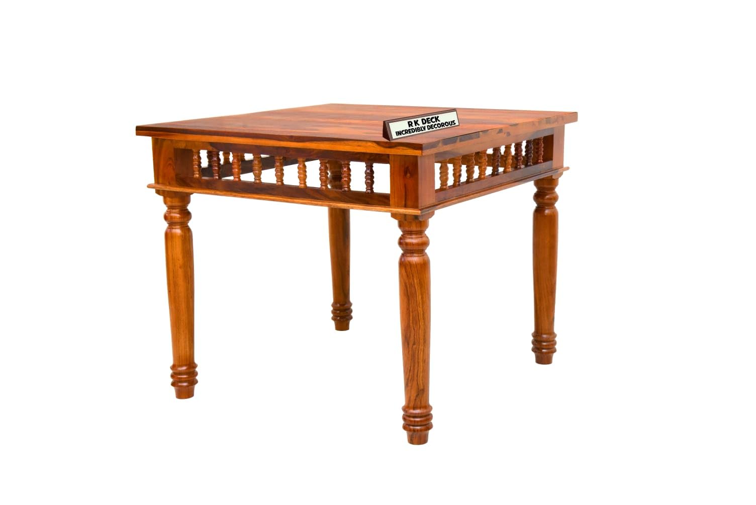 RK WOOD Solid Sheesham Wood 4 Seater Dining Table Set for Home |