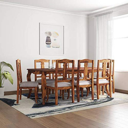 RK Wood Sheesham Wood Dining Table Set - Brown Finish 6 Seater