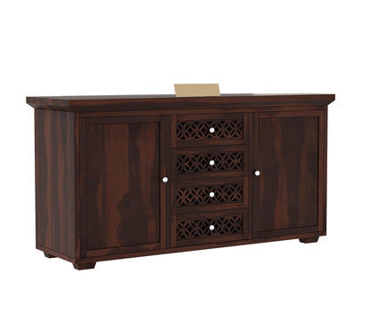 RK Wood Solid Sheesham Wood Sideboard Cabinet Wooden Storage Unit 4