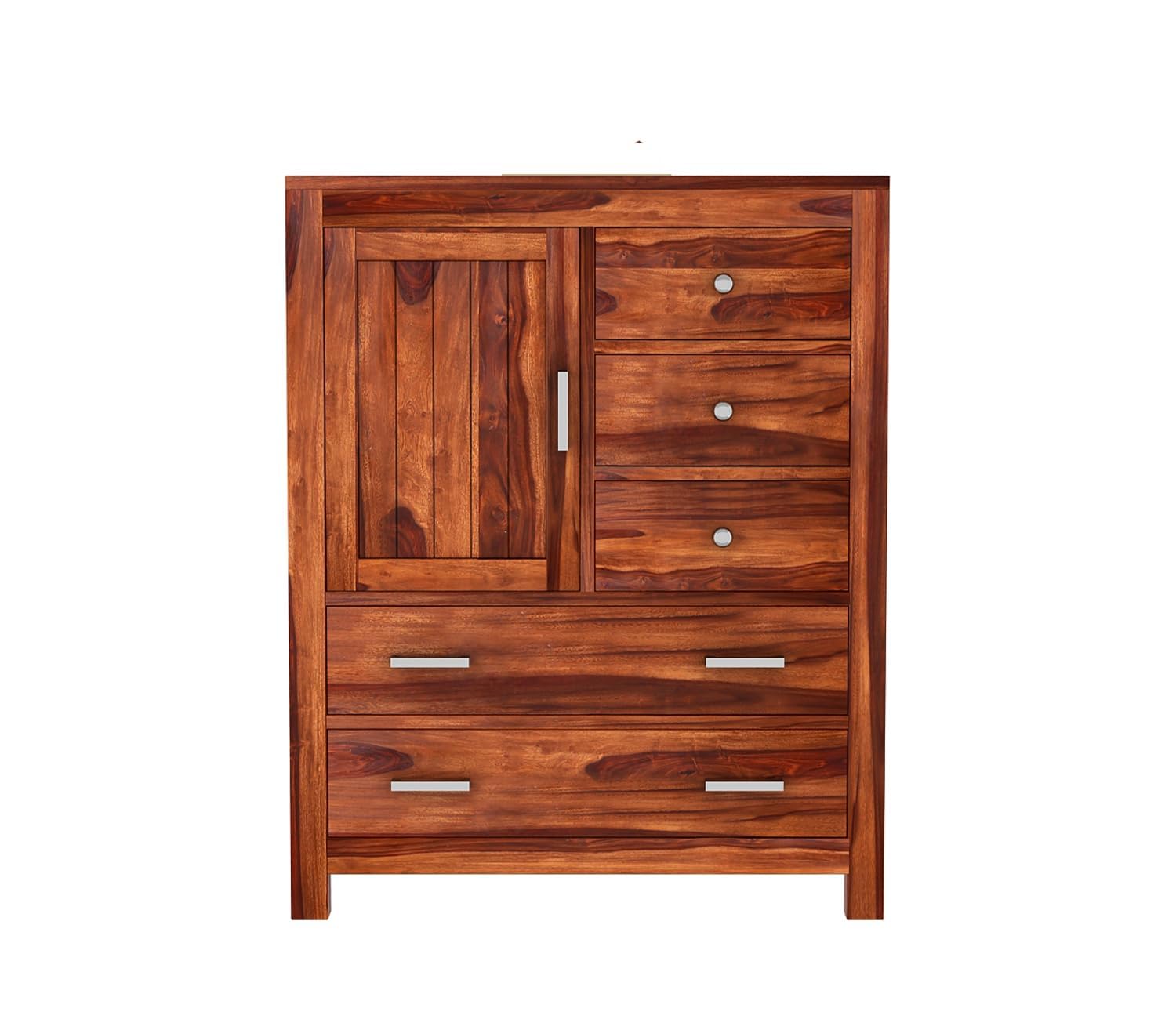RK Deck Solid Sheesham Wood Sideboard Cabinet with Drawers & Door