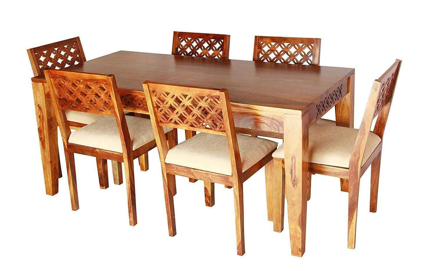 RK WOOD Sheesham Dining Table Set 6 Seater Solid Wooden Furniture with