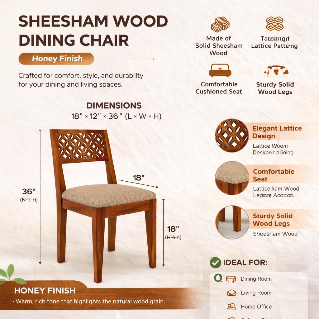 RK WOOD Solid Sheesham Wood Study Table with Chair for Students Laptop