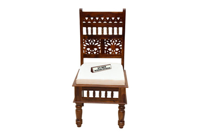RK WOOD Solid Sheesham Wood 4 Seater Dining Table Set with Cushioned