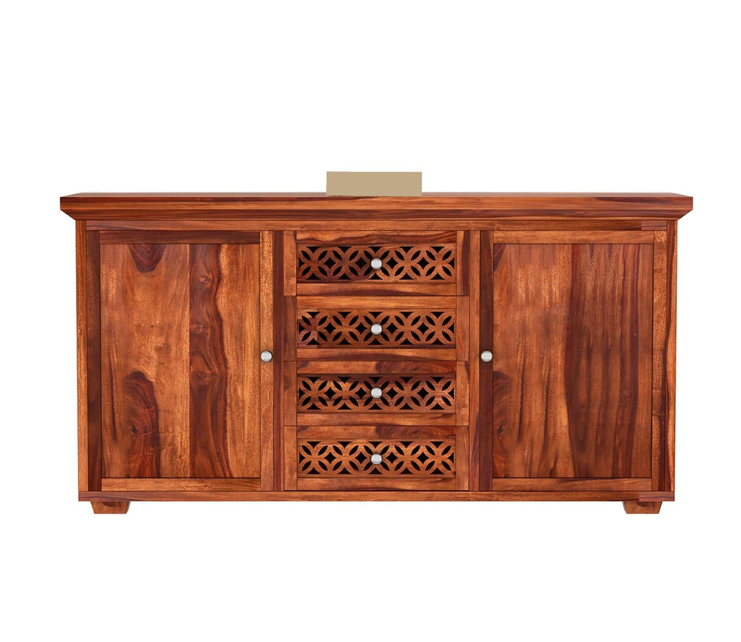 RK Wood Solid Sheesham Wood Sideboard Cabinet Wooden Storage Unit 4
