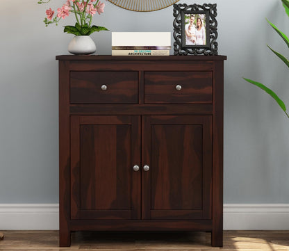 RK Deck Solid Sheesham Wood Sideboard Cabinet 2 Door 2 Drawer Storage