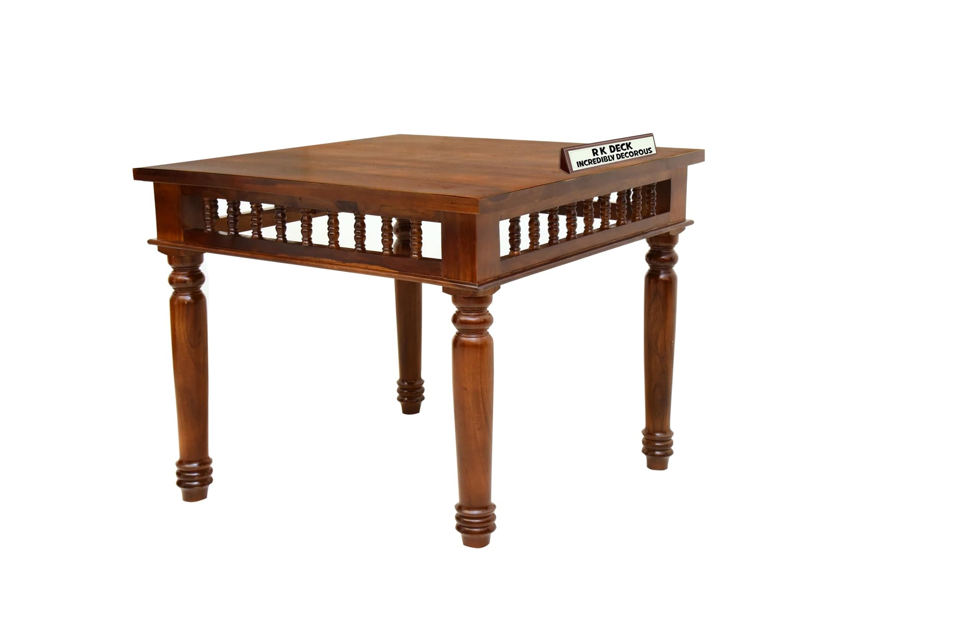 RK WOOD Solid Sheesham Wood 4 Seater Dining Table Set with Cushioned