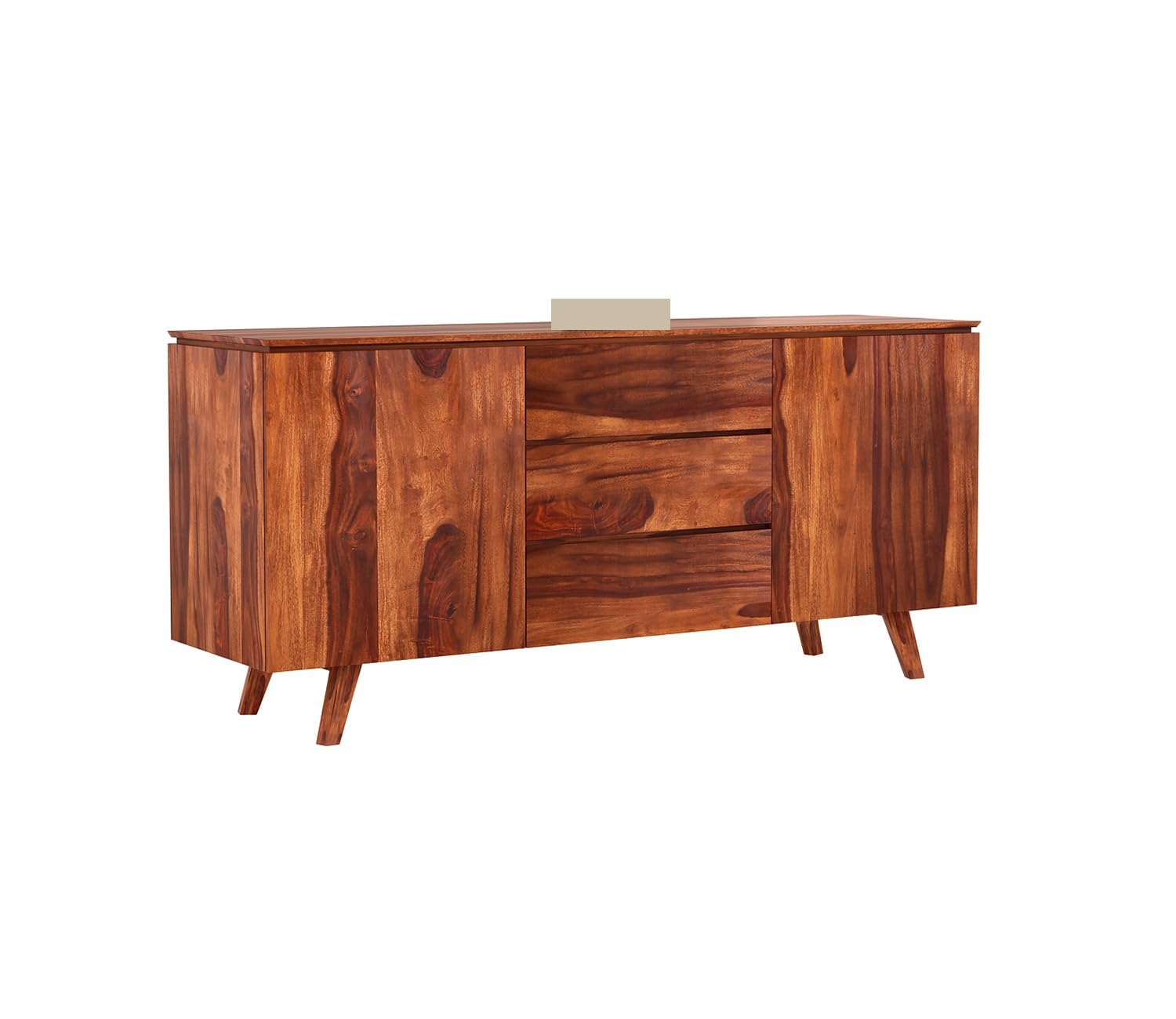 RK Wood Solid Sheesham Wood Sideboard Cabinet Wooden Storage Buffet