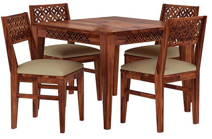 RK Wood Solid Sheesham Wood Dining Table Set of 4 | Wooden 4 Seater