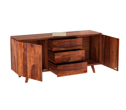 RK Wood Solid Sheesham Wood Sideboard Cabinet Wooden Storage Buffet