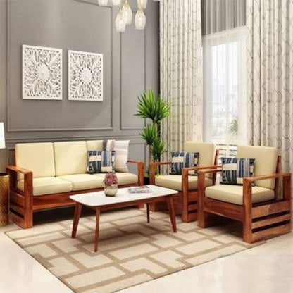 RK DECK Solid Sheesham wood Stylish and comfortable sofa set for home