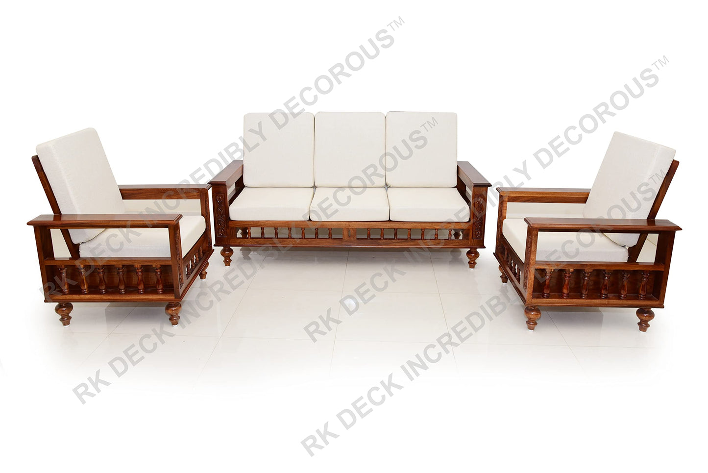 RK DECK Solid Sheesham wood Stylish and comfortable sofa set for home