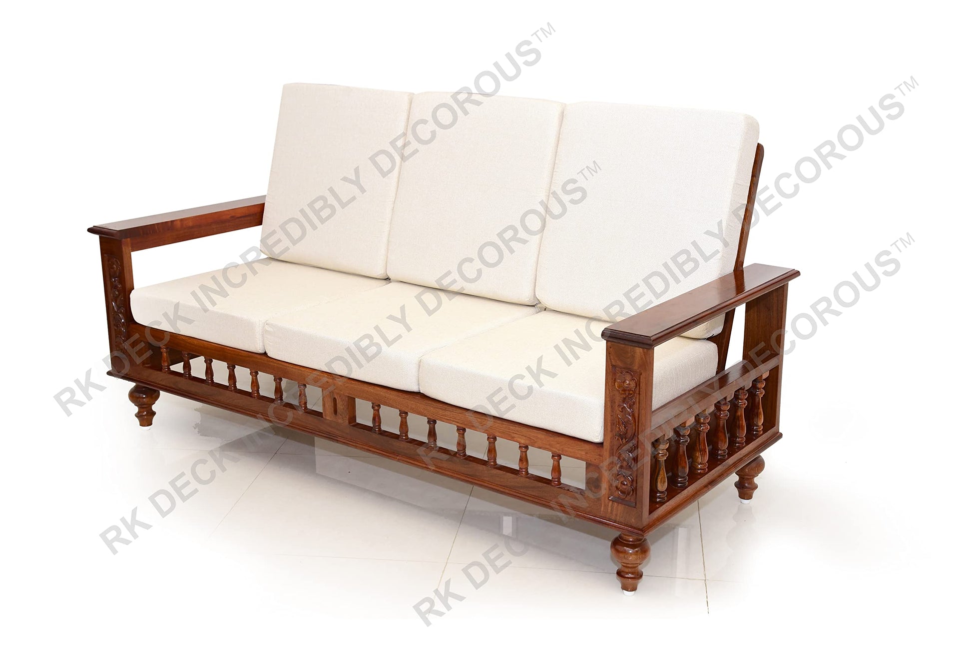 RK DECK Solid Sheesham wood Stylish and comfortable sofa set for home